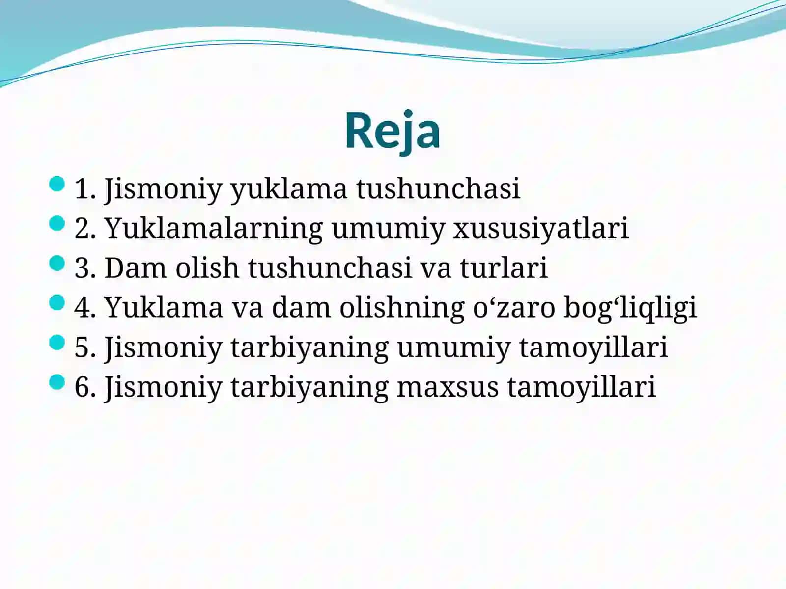 Yuklamalarning umumiy xususiyatlari va molishning o‘zarobog‘liqligi 2