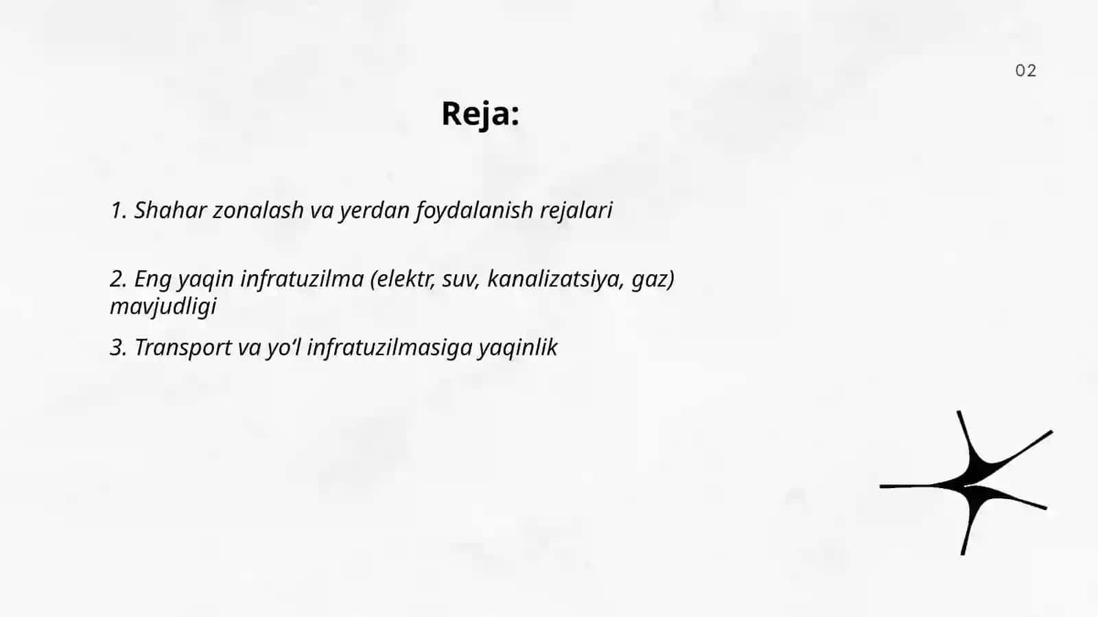 Shahar zonalash va yerdan foydalanish rejalari 2