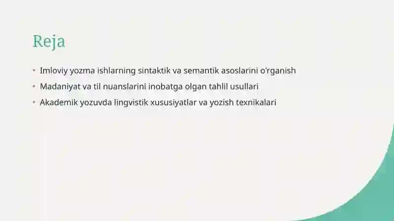 Imlovi jixatdan tahlil ko'rinishdagi yozma ishlarni bajarish 2