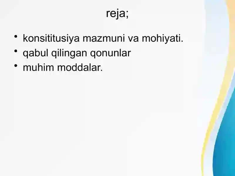 Konstitutsiyaviy islohatlar va ularning mazmun mohiyati 2