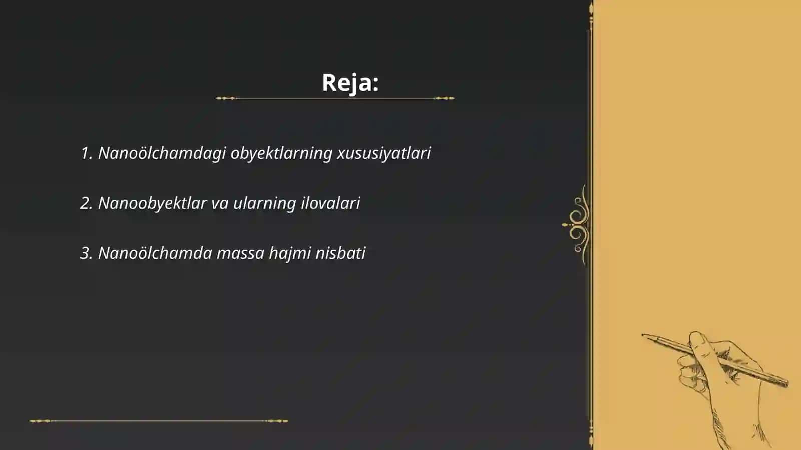 Nanoölchamdagi obyektlar. Nanoobyektlar olinishi va kolloid moddalar bilan solishtirish 2