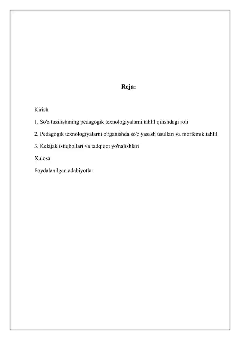 So‘z tarkibini pedagogik texnologiyalarni o‘rganishda qo‘llash 2