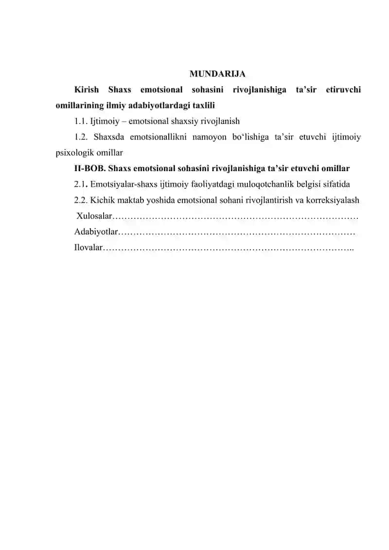 Shaxs emotsional sohasini rivojlanishiga ta’sir etiruvchi omillar 2
