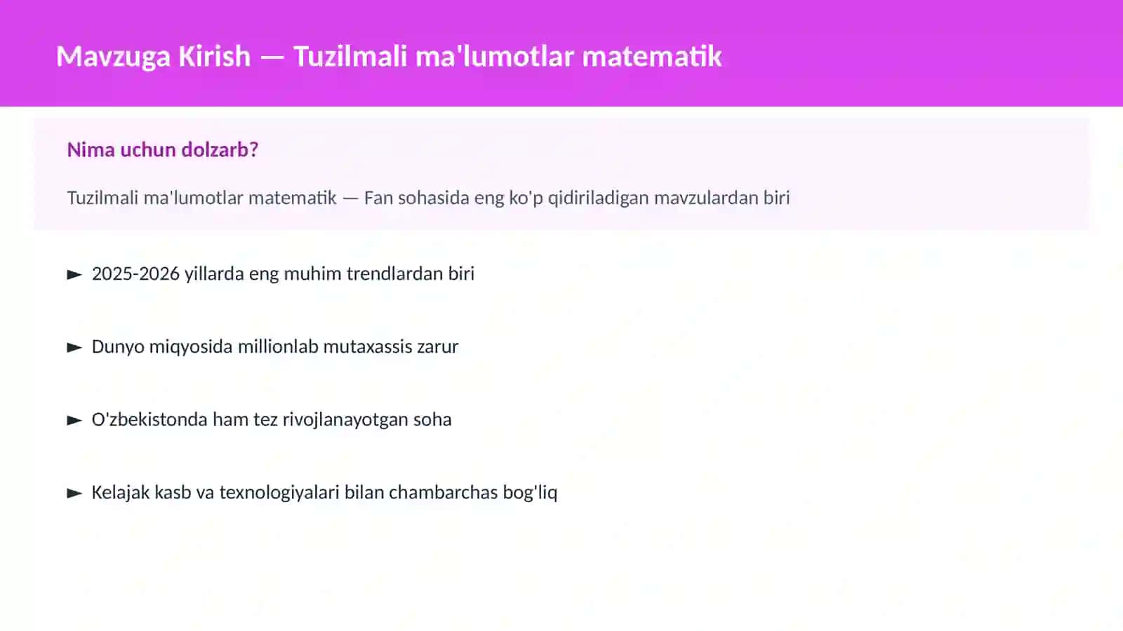 FAN | MATEMATIKA ZAMONAVIY 2