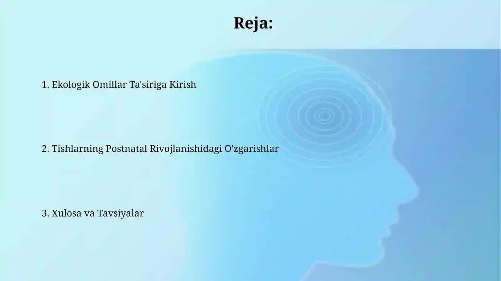 Tishlarning postanal rivojlanishidagi ekologik omillar ta'siri 2