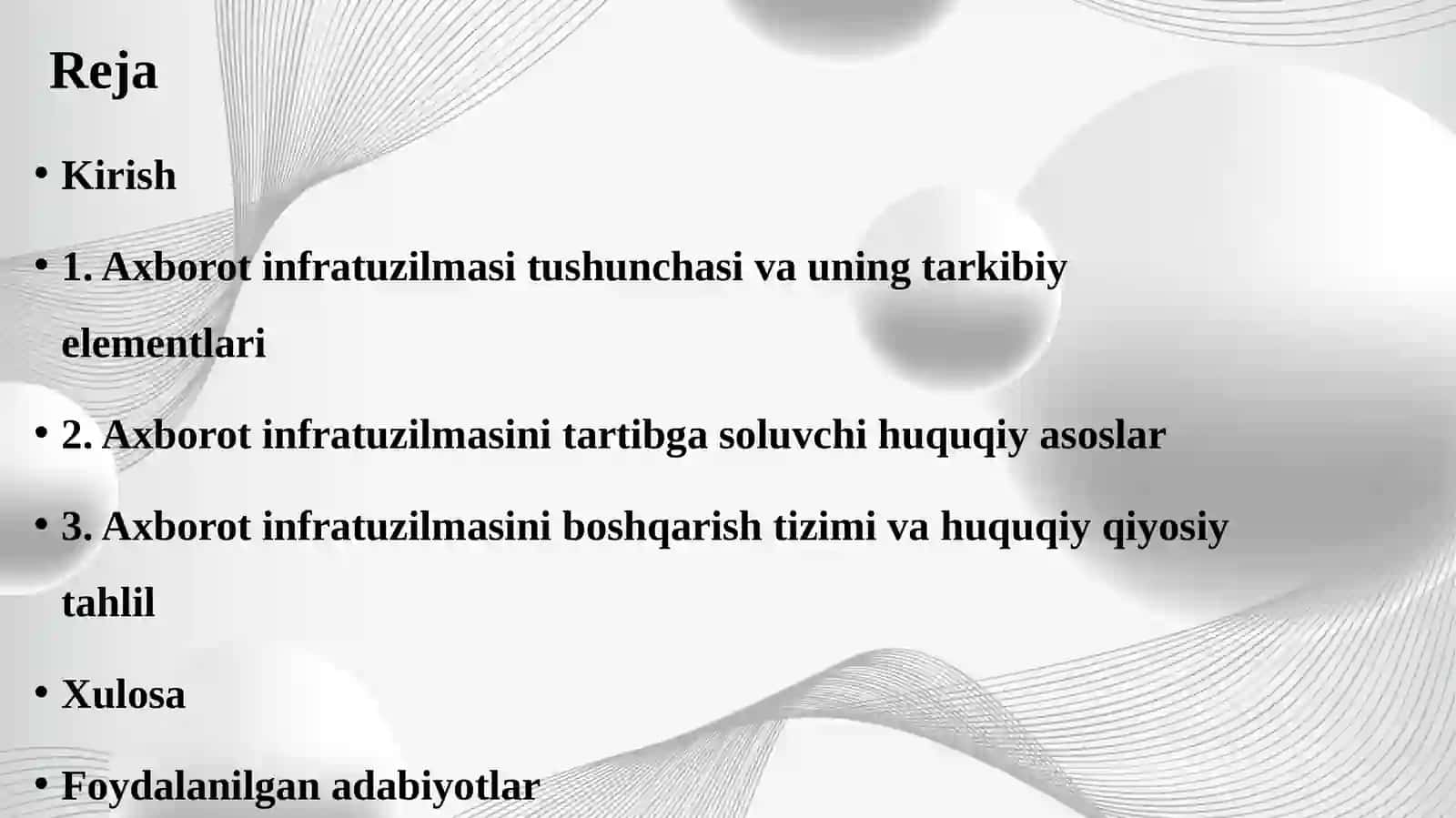 Axborot infratuzilmasining huquqiy asoslari 2
