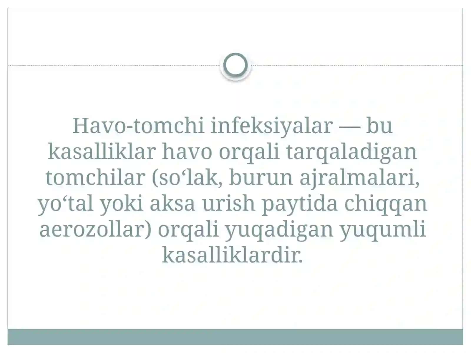 Havotomchi infeksiyasi qo'zg'atuvchilarining keltirib chiqadigan kasaliklari laboratoriya diagnostikasi 2