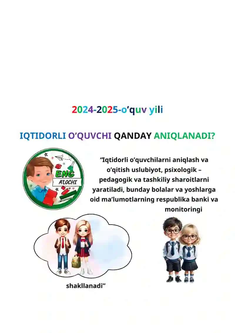 IXTIDORLIK O’QUVCHILAR BILAN ISHLASH 2