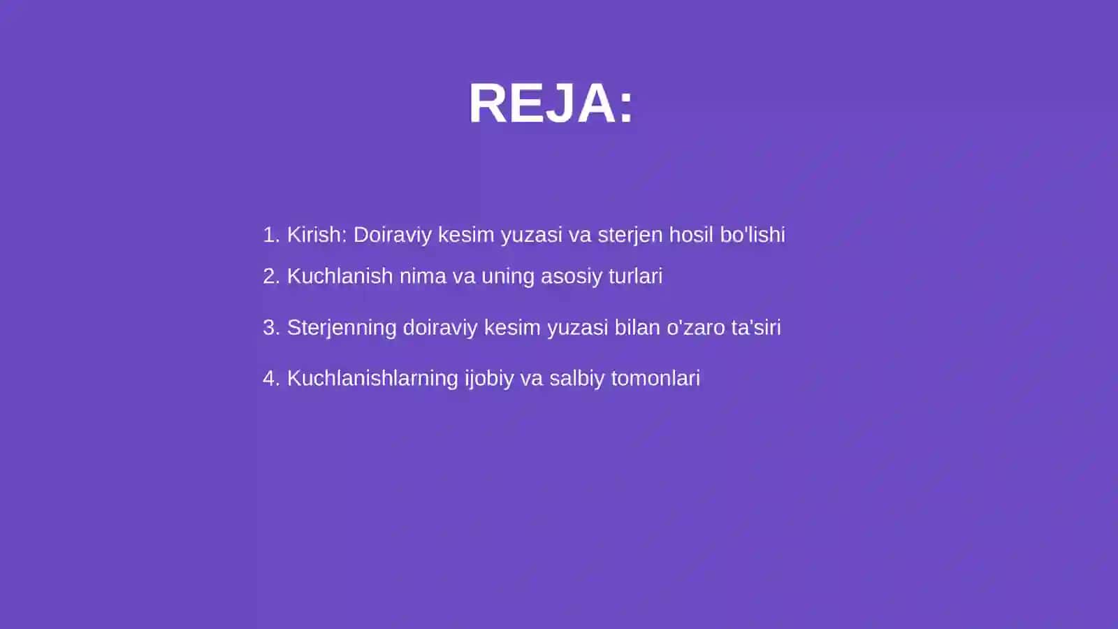 Doiraviy kesim yuzasi va sterjen hosil bo'lishi 2