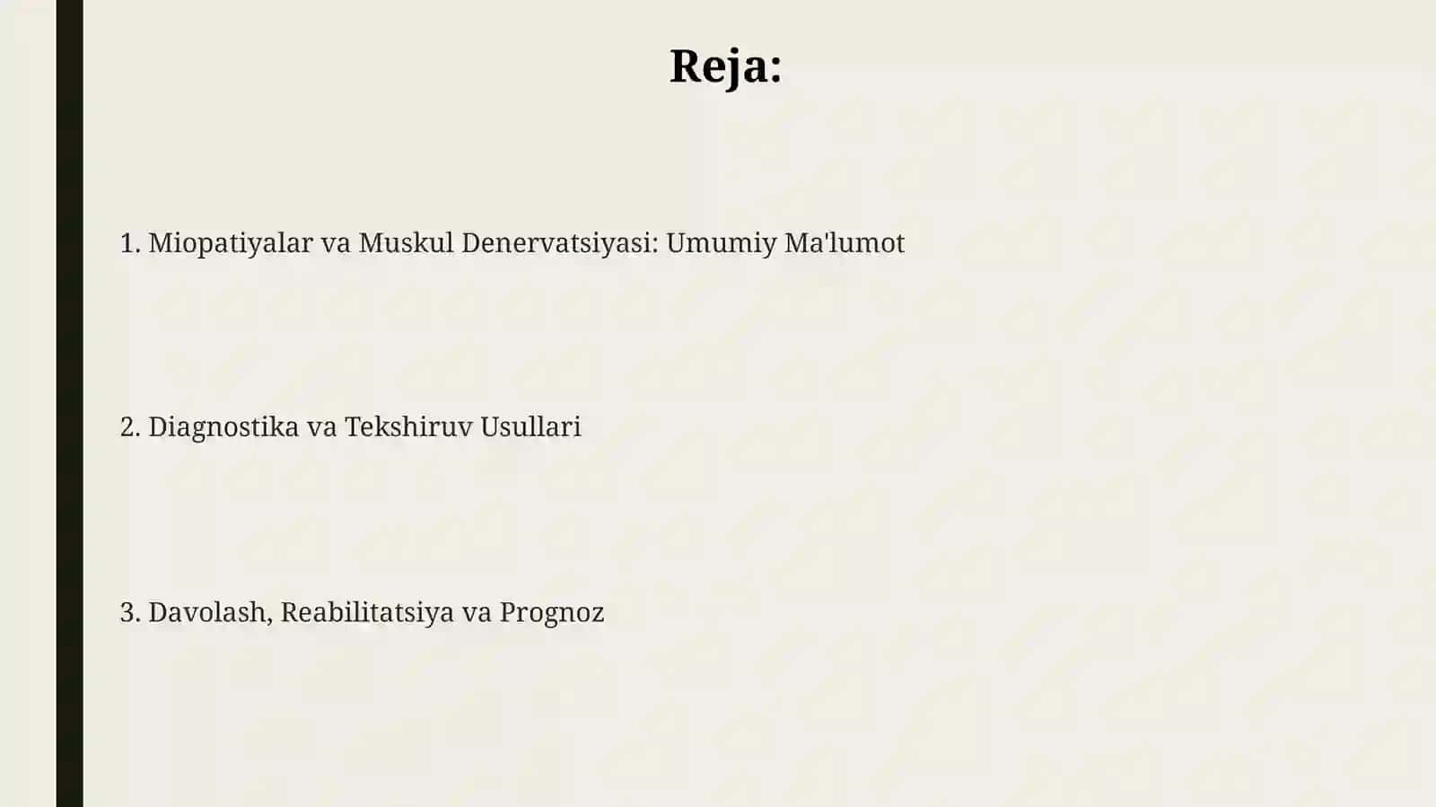 Miopatiyalar va Muskul Denervatsiyasi 2