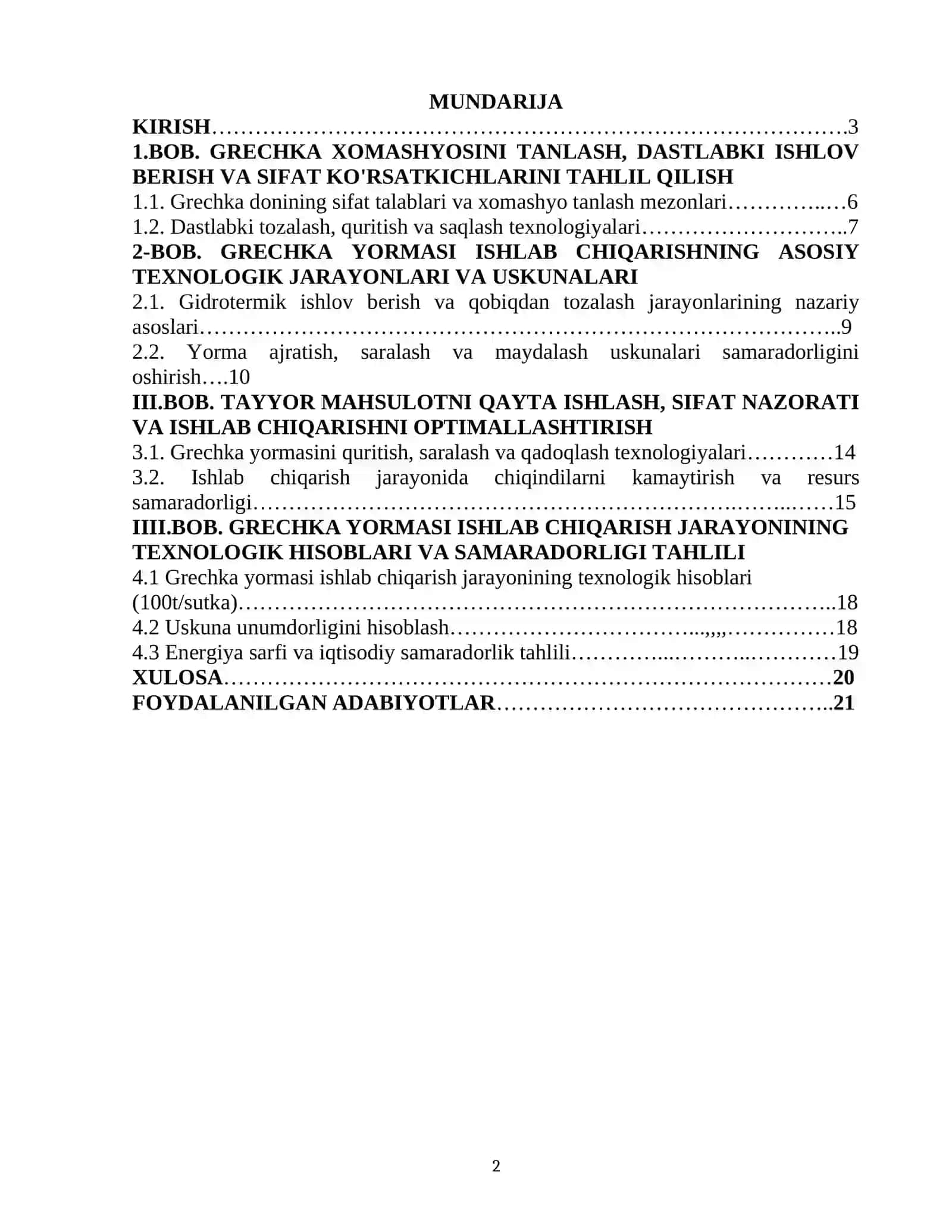 QISHLOQ XO‘JALIGI MAHSULOTLARINI SAQLASH VA QAYTA ISHLASH TEXNOLOGIYASI 2
