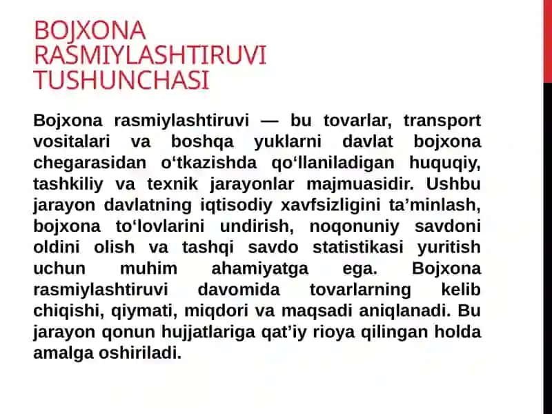 Bojxona Rasmiylashtiruvi va Deklaratlash 2