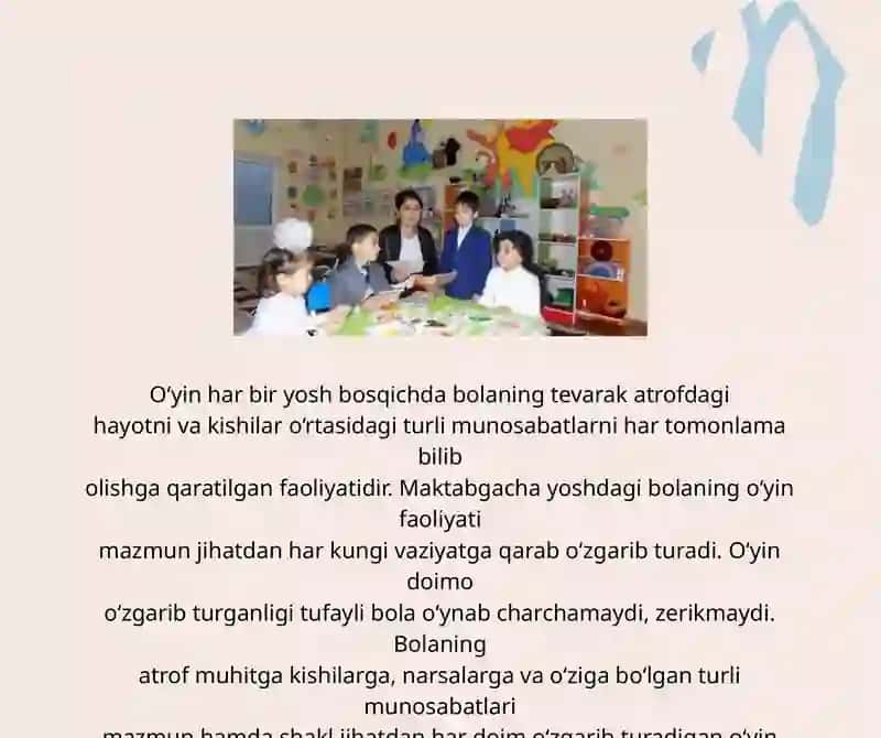 Ta’lim va tarbiyada o’yin va o’yin texnologiyalari 2