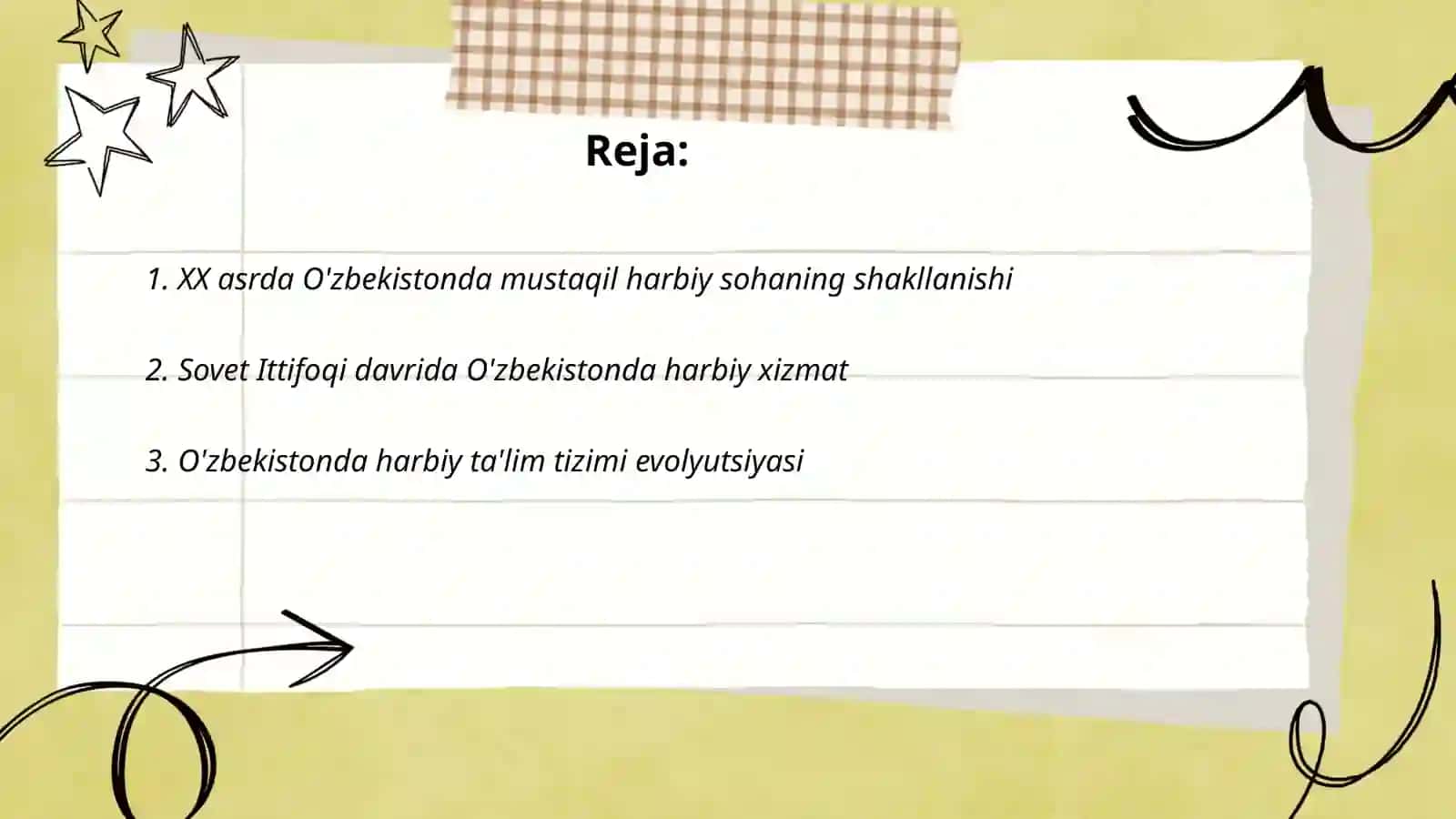 XX asrda O'zbekistonda Harbiy soha 2