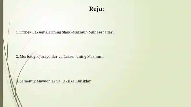 Oʻzbek tilidagi leksemalarning shakl va ma'no munosabatlari 2