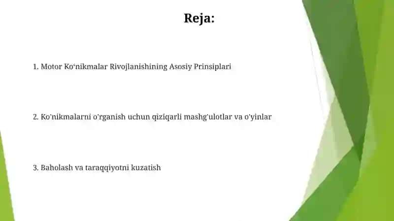 Mavzu: Maktabgacha yoshdagi bolalarni asosiy harakatlarga o‘rgatish metodikasi 2