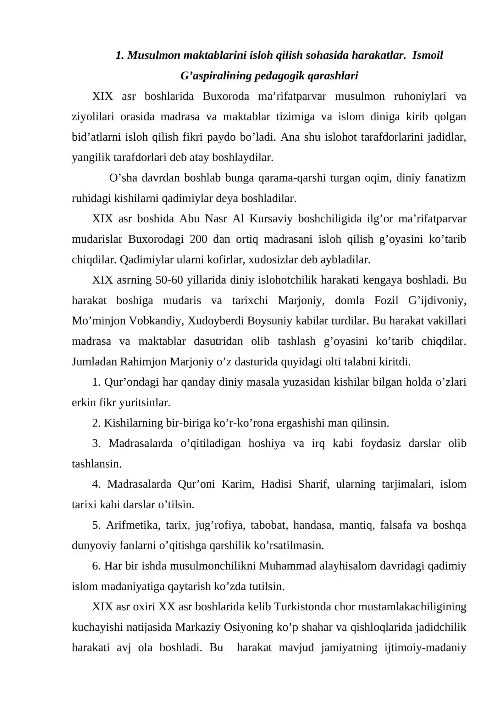 Jadid- ma’rifatparvarlаrining pedagogik g’oyalari 2