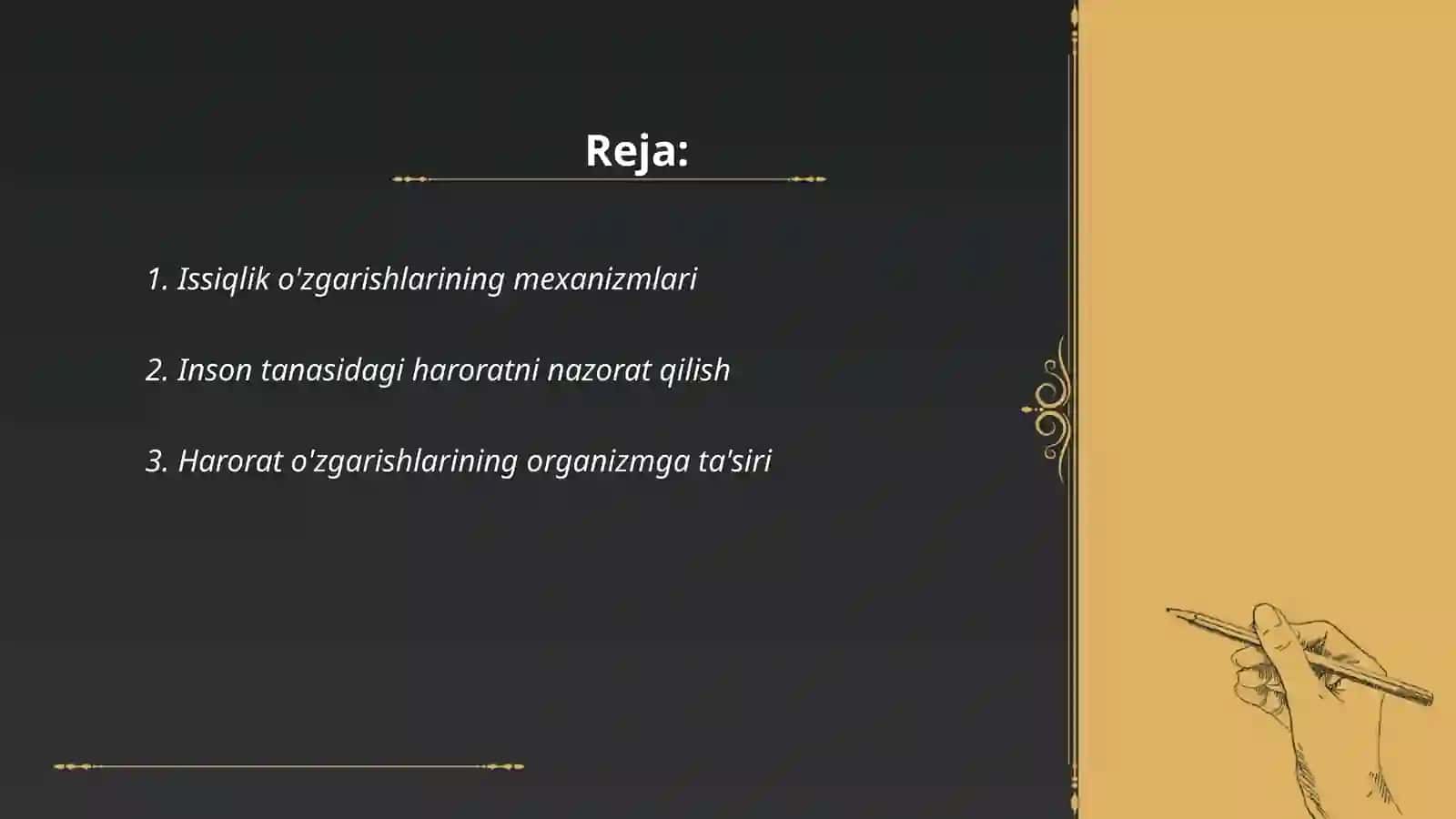 Isitma. Haroratning o'izgarkshlari Antropometriya 2