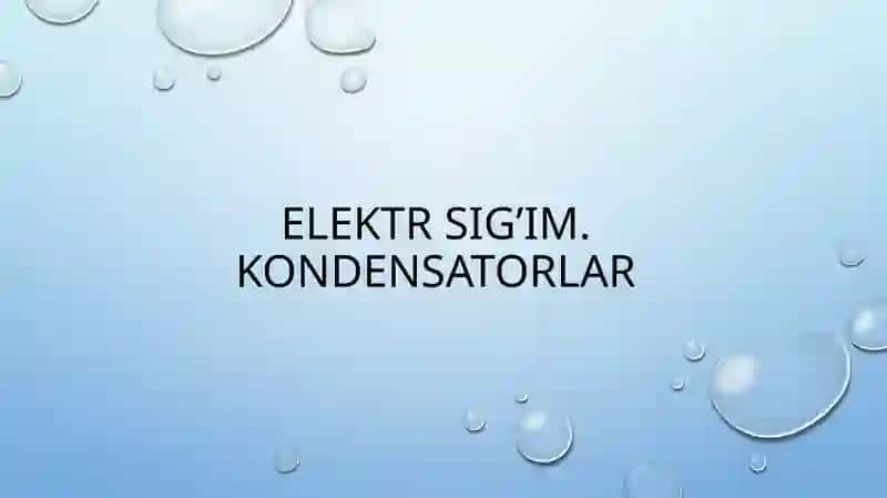 ELEKTR VA MAGNETIZM FANIDAN TAQDIMOTI 2