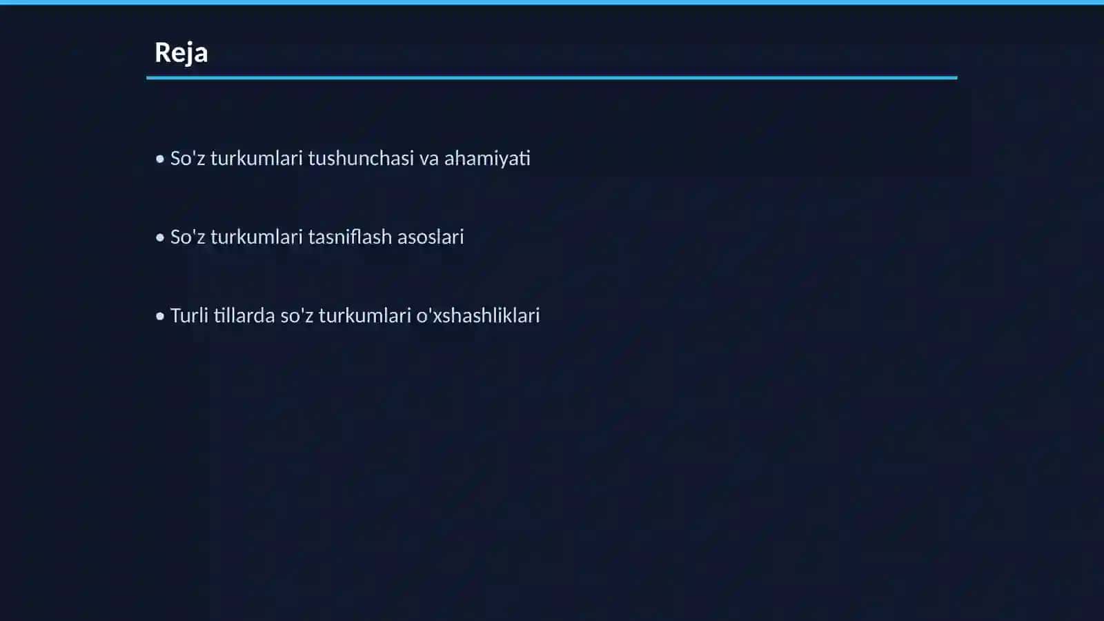 Turli tillarda so'z turkumlarini tasniflash tamoyillari 2
