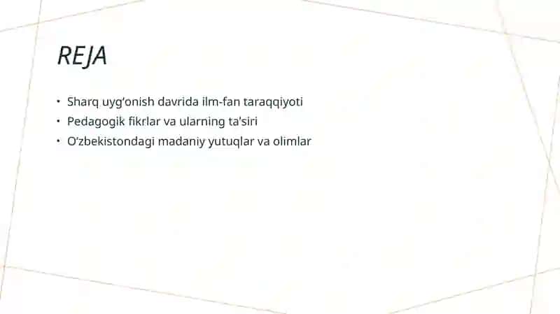 Sharq uygʻonish davrida ilm fan va pedogogik fikrlar 2
