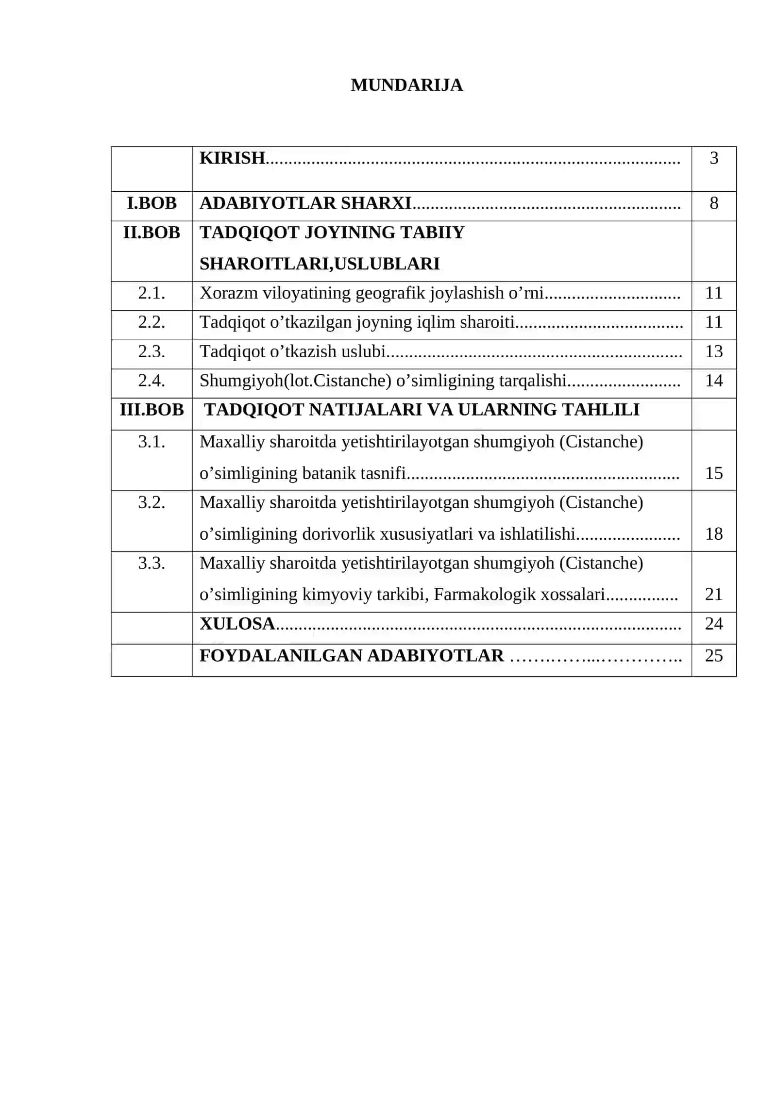 Maxalliy sharoitda yetishtirilayotgan shumgiyoh (Cistanche) o’simligining batanik tasnifi va fizologik xususiyatlari 2