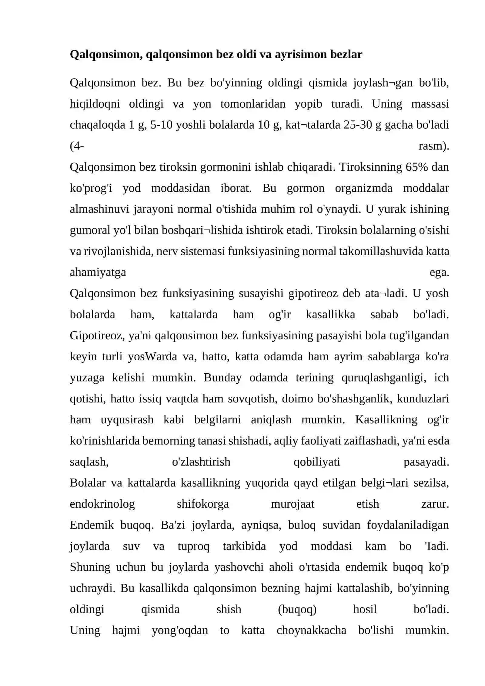 Qalqonsimon bez va qalqon oldi bez 2