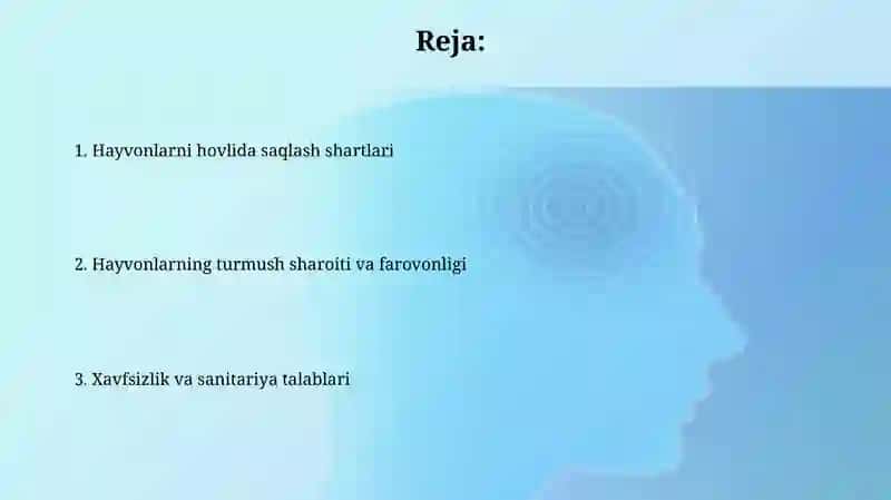 Yer maydonchalarida hayvonlarni saqlash uchun shart sharoitlar 2