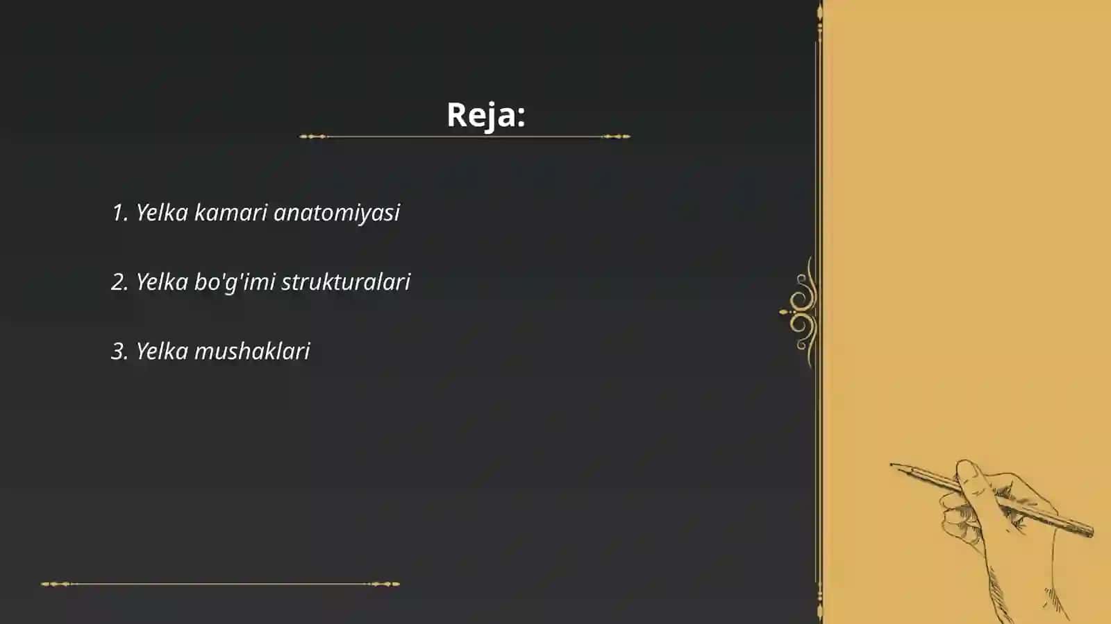 Yelka kamari va qõl suyagi 2