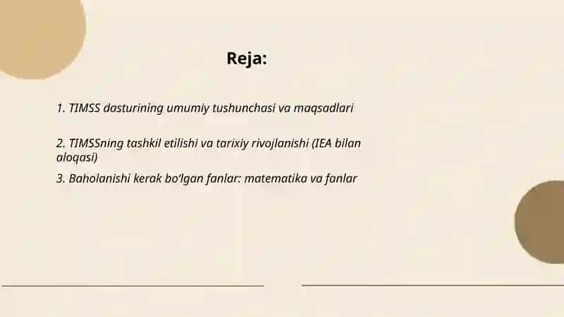 TIMSS xalqaro baholash dasturi 2