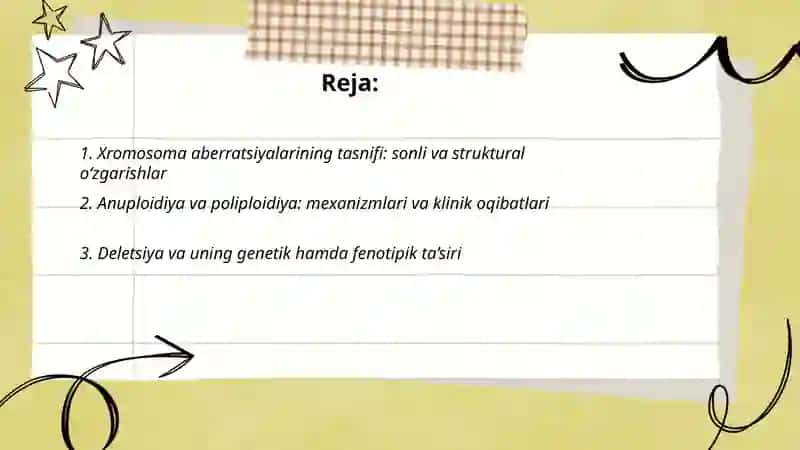 Xramasoma abberatsiyalari yoki qayta tuzilishlari 2