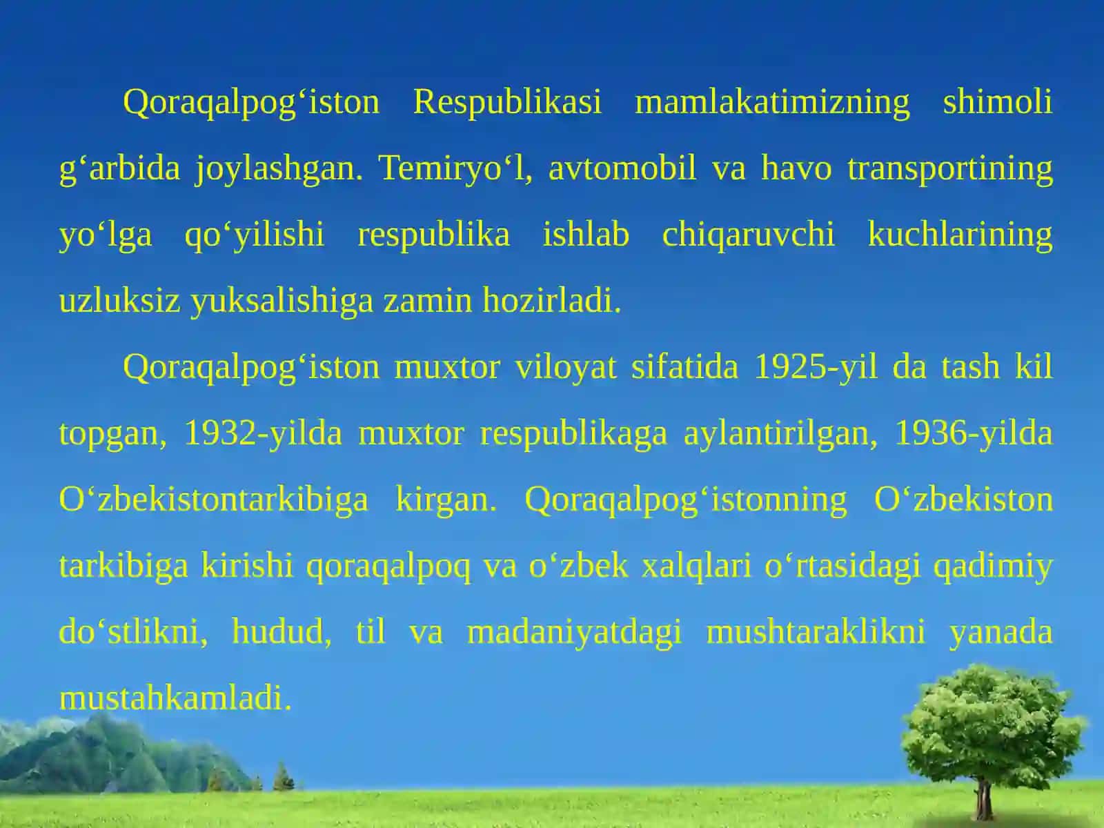 Qoraqalpoqiston Respublikasi 2