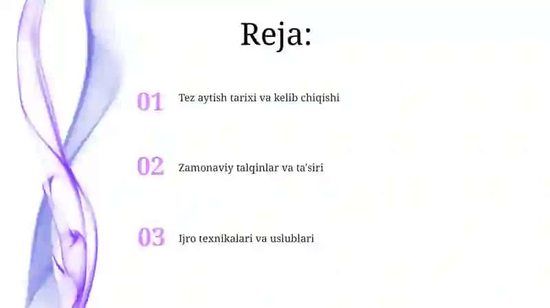 Tez aytish janri haqida taqdimot 2