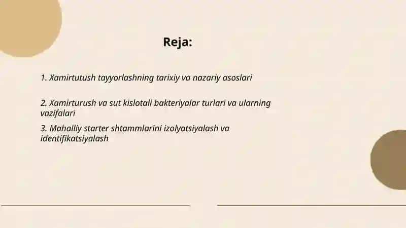 Xamirtutush tayyorlash biotexnologiyasi 2