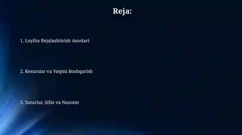 Qurilish faoliyatini rejalashtirish asoslari 2