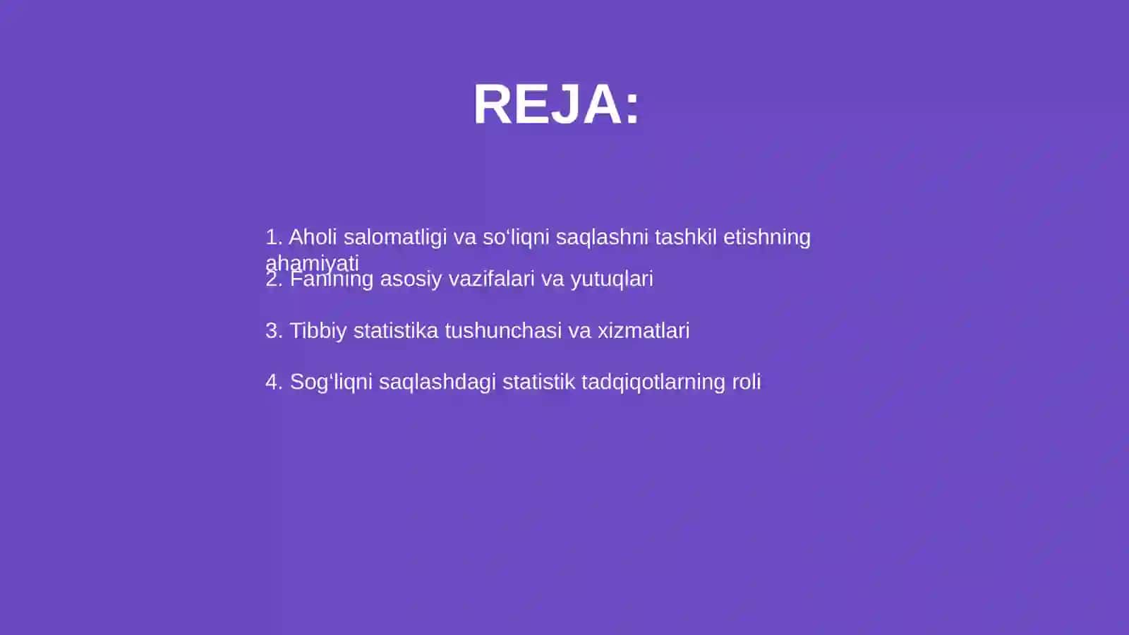 Aholi salomatligi va so‘liqni saqlashni tashkil etish fanining roli va asosiy vazifalari 2