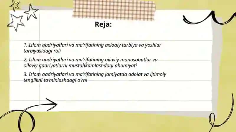 Islom qadriyatlari va maʼrifatining hozirgi davrdagi ahamiyati 2