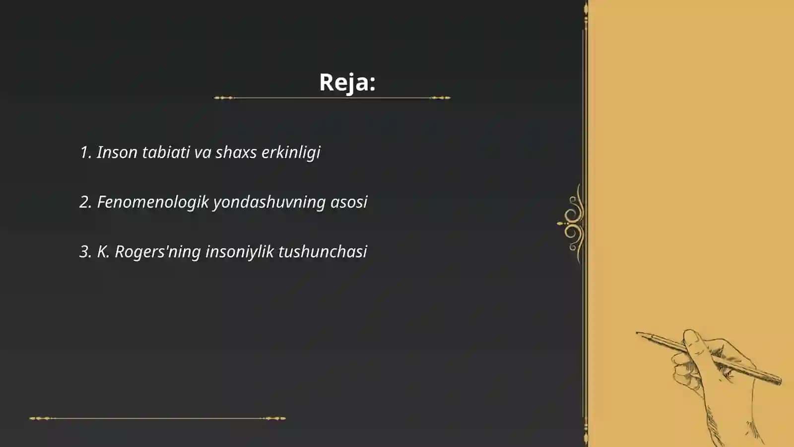 K Rodgers tasavvurlari va Rodgers fenomenologiyasi 2
