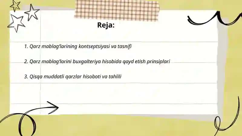 Qarz mablagʻlarini hisobga olish va tahlil qilish 2
