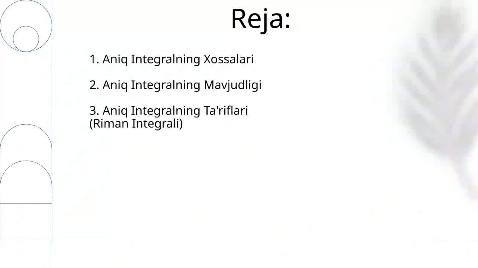 Aniq Integralning Xossalari 2
