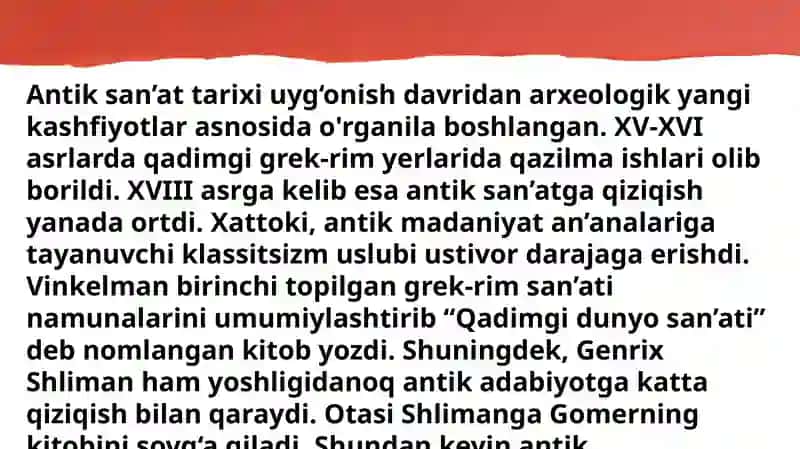 Qadimgi Yevropa antik san'ati 2