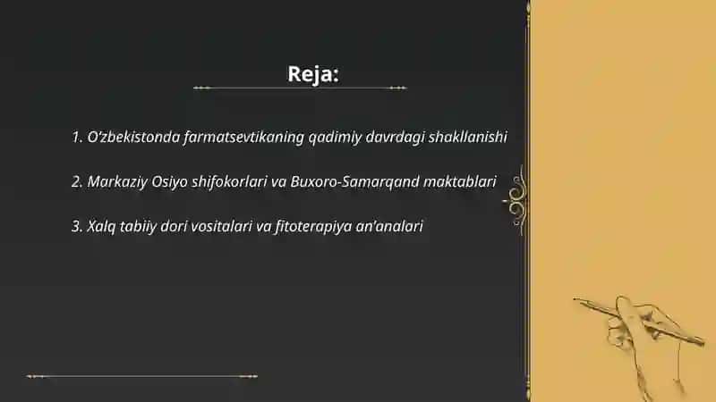 Õzbekistonda Farmatsevtikaning rivojlanish tarixi 2