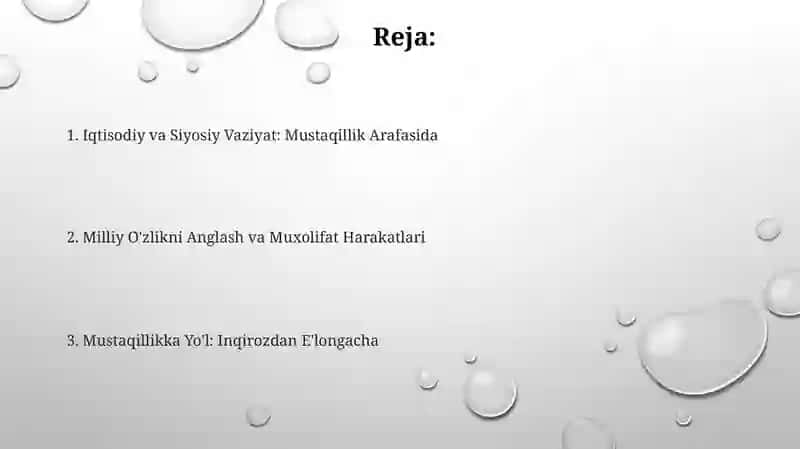 Mustaqillikka erishish arafasida Oʻzbekistonda ijtimoiy siyosiy jarayonlar 2