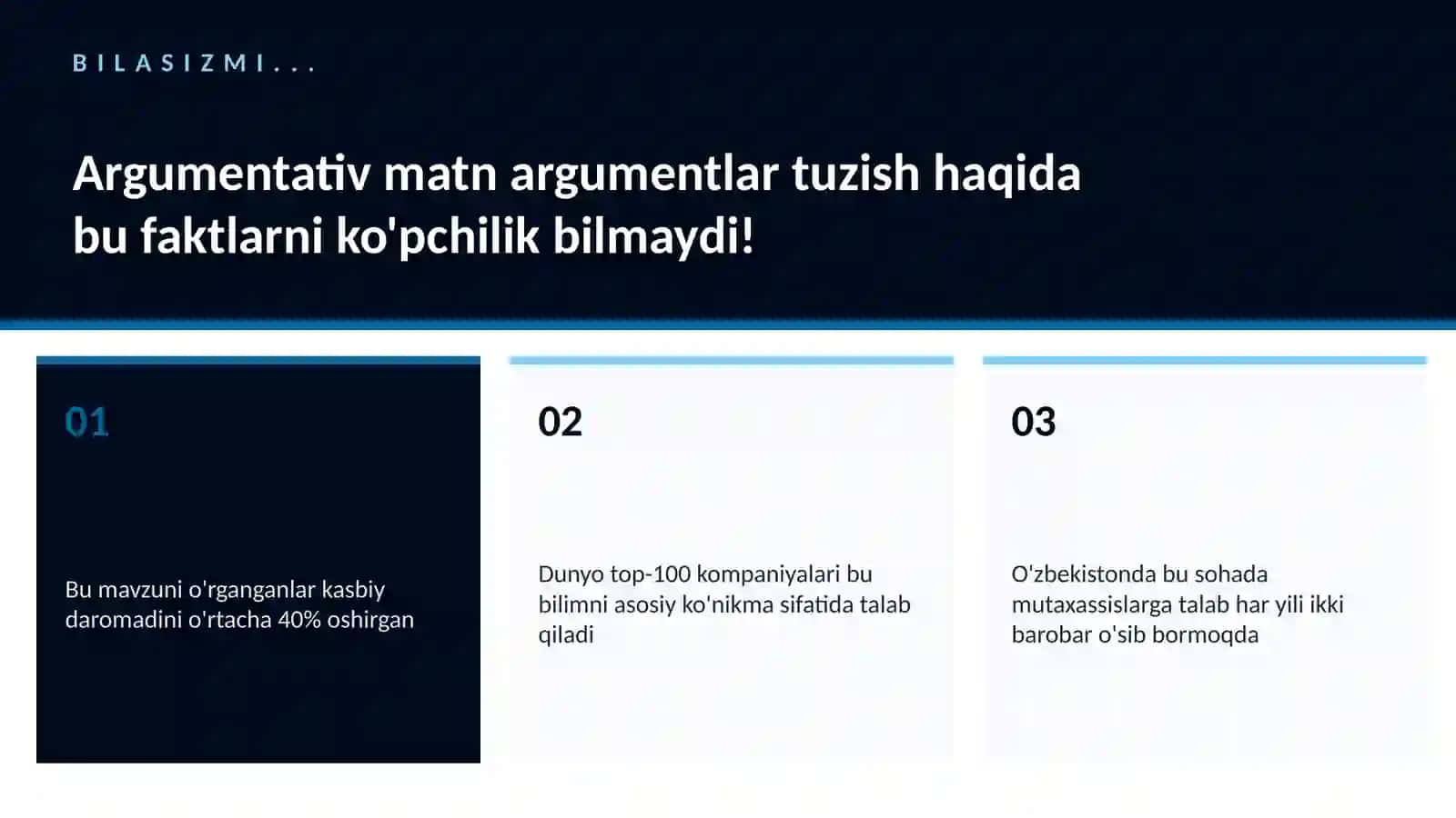 Argumentativ matn argumentlar tuzish 2
