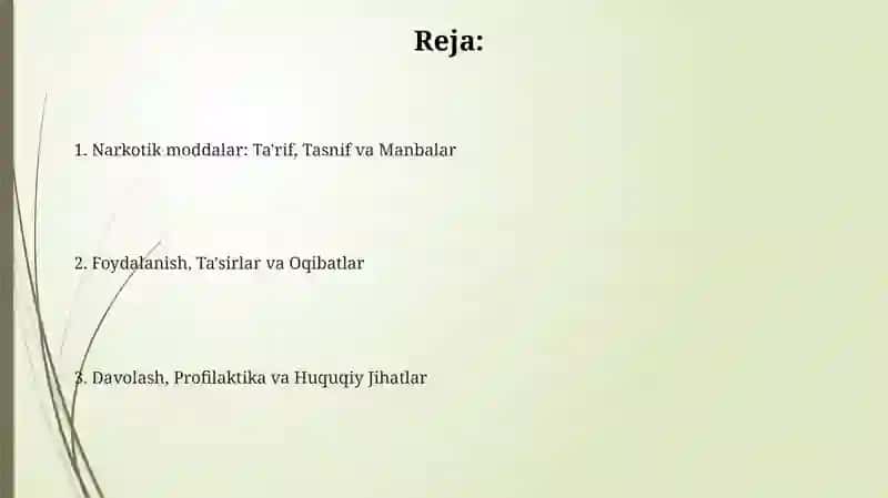 Narkotik moddalar: Ta'rif, Tasnif va Manbalar 2
