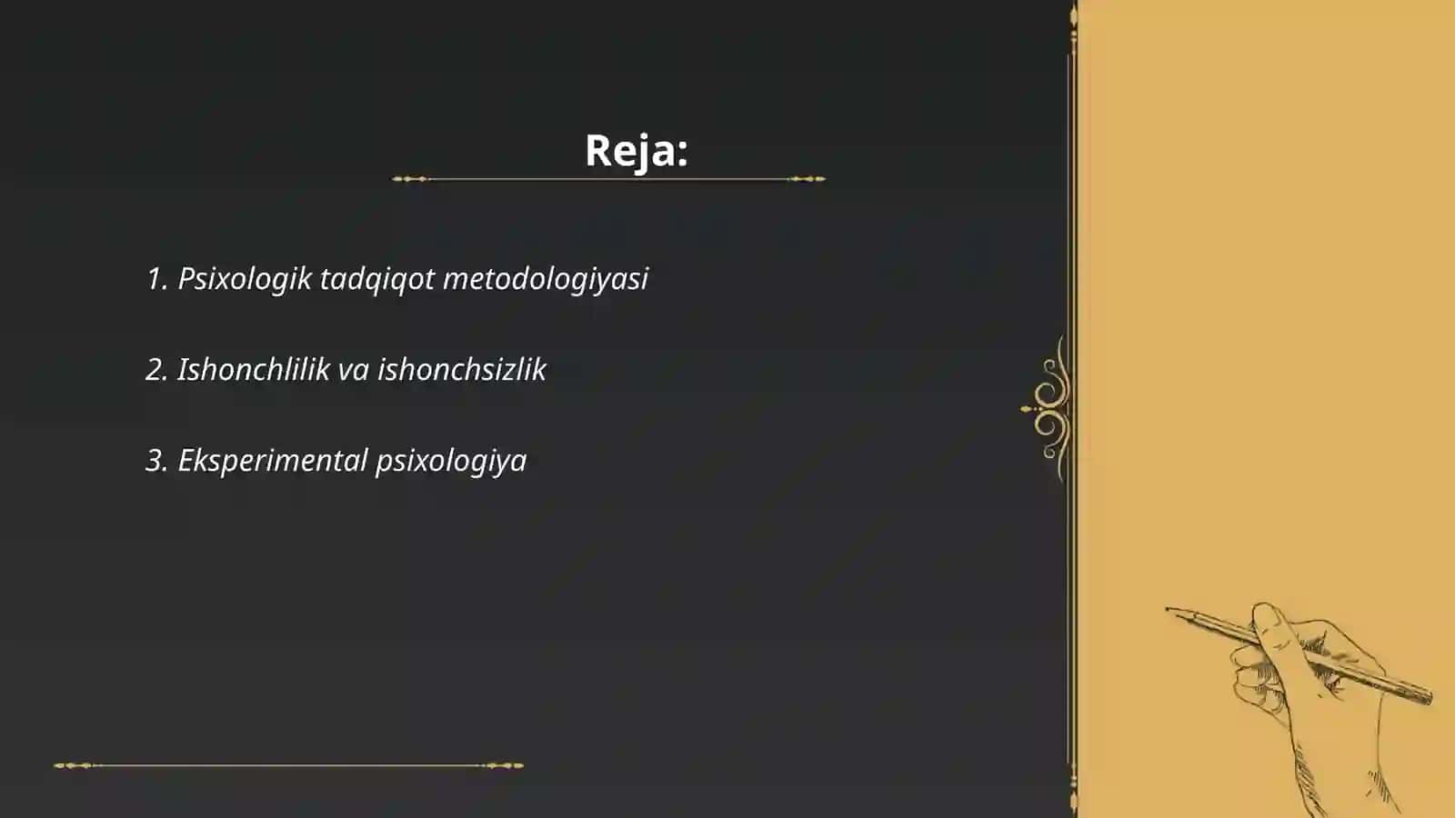 Psixologiya tadqiqot metodlari 2
