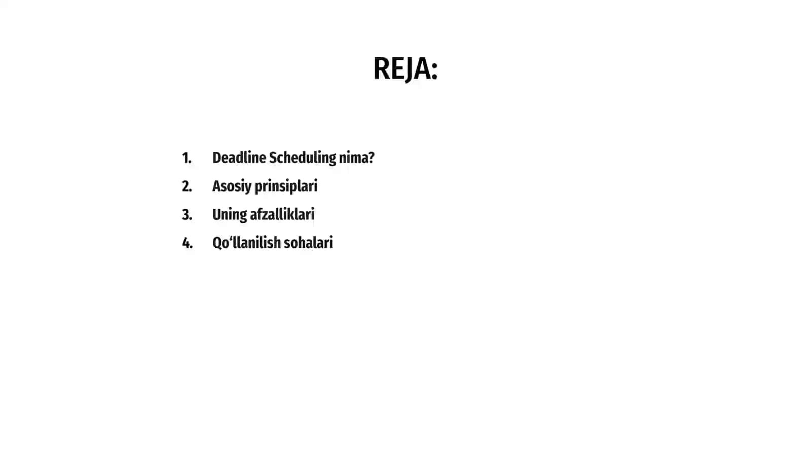 Deadline Scheduling va uning qo‘llanish sohasi 2