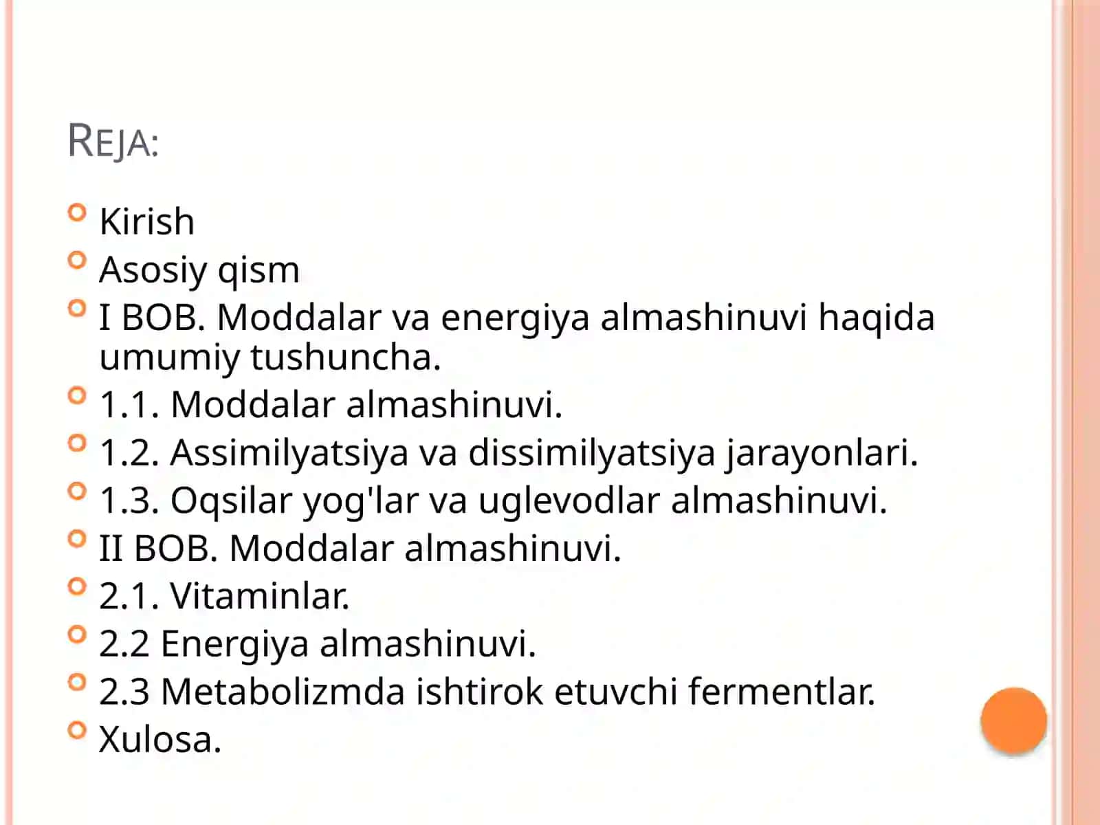 Biokimyo va Molekulyar Biologiya Kurs ishi 2