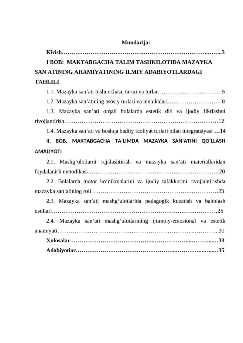 Maktabgacha talim tashkilotida mazayka san'atining turlari 2
