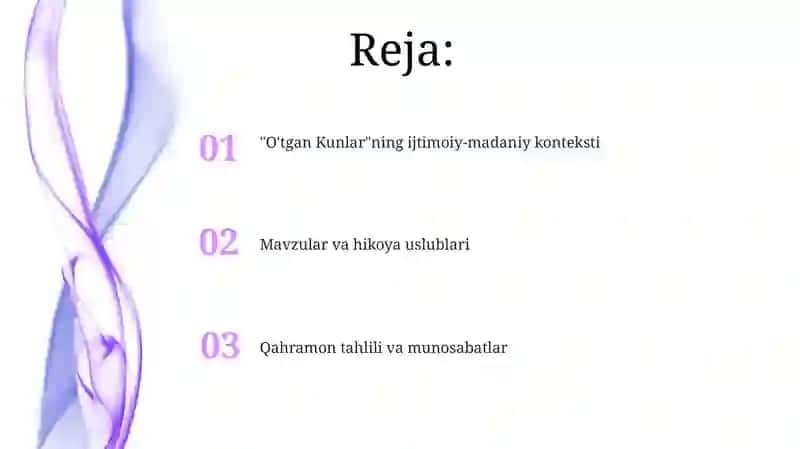 Abdulla Qodiriy "Oʻtgankunlar" romanitahlili 2